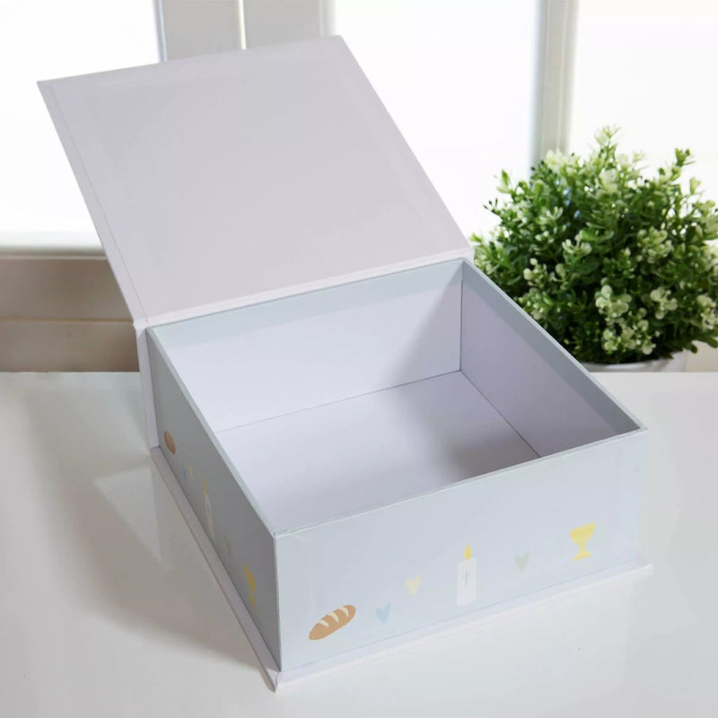 First Holy Communion blue keepsake box. Mulveys.ie