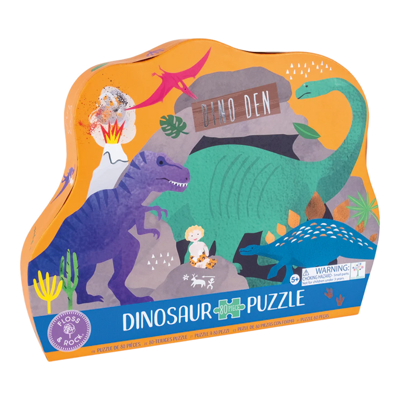Floss & Rock Dino Shaped Puzzle – 80 Piece mulveys.ie nationwide shipping