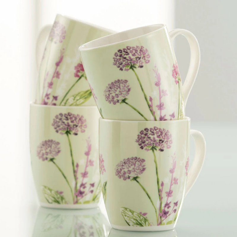 Belleek Aynsley Floral Spree 4 Mugs Set