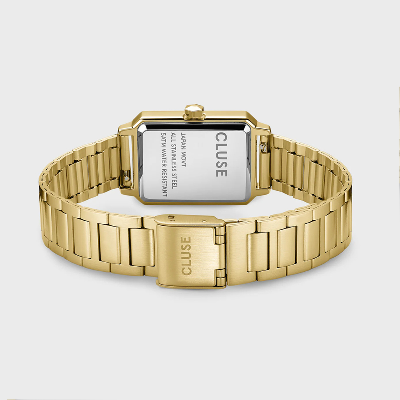 Gift Box Fluette Watch Steel & Double Chain Bracelet, Full Gold Colour