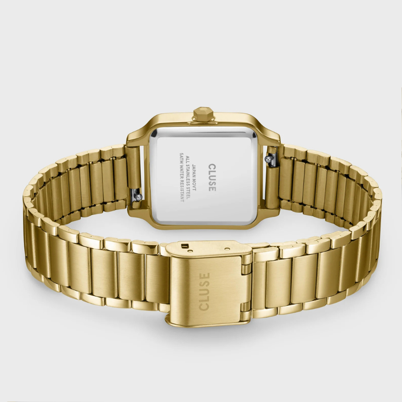 Gift Box Gracieuse Petite Watch Steel, Dark Cherry & Braided Snake Bracelet, Gold Colour