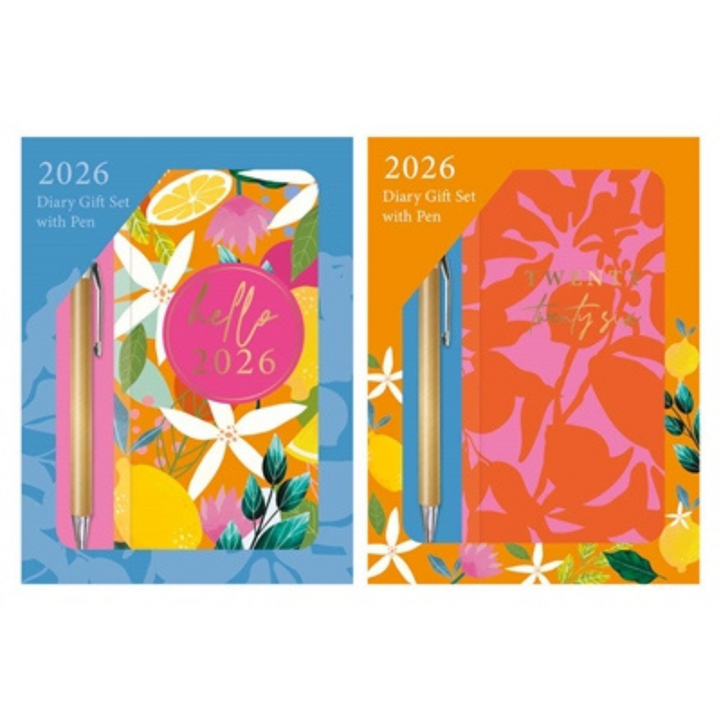 Gift Set Diary Slim WTV with Pen Tropical 2026