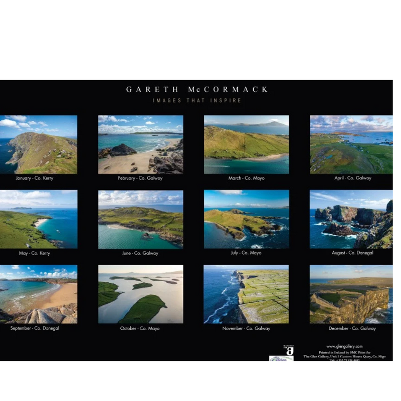 Glen Gallery A4 Calendar 2026 Lighthouses of Ireland