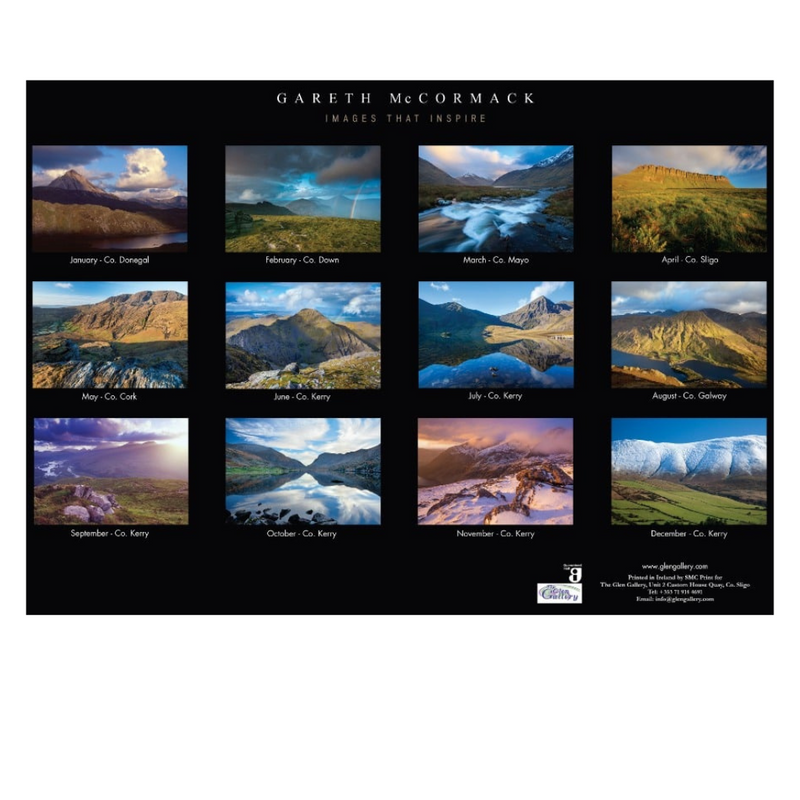 Glen Gallery A4 Calendar 2026 Mountains of Ireland