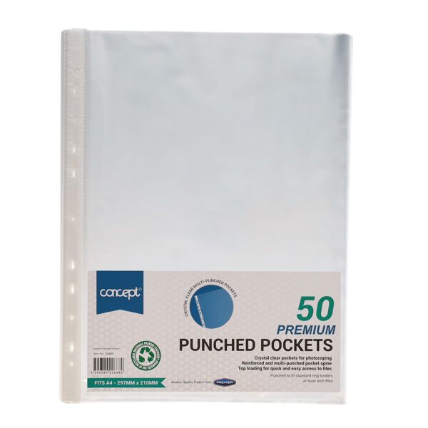 A4-50 PUNCHED POCKETS