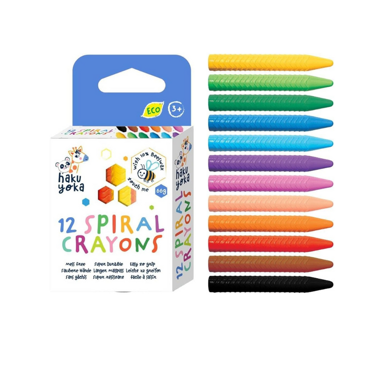 Haku Yoka Spiral Crayons - 12 Colours