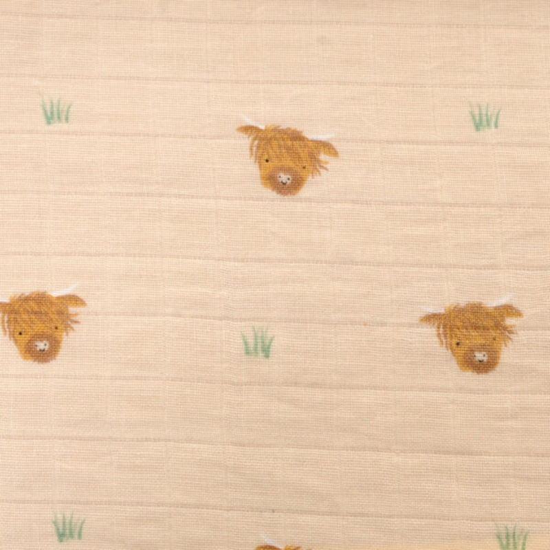 HIGHLAND COW MUSLIN