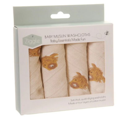  Highland Cow Washcloths - 4 Pack mulveys.ie nationwide shipping