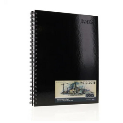 Icon A4 135gsm Wiro Hardcover Sketch Pad 50PG  mulveys.ie nationwide shipping