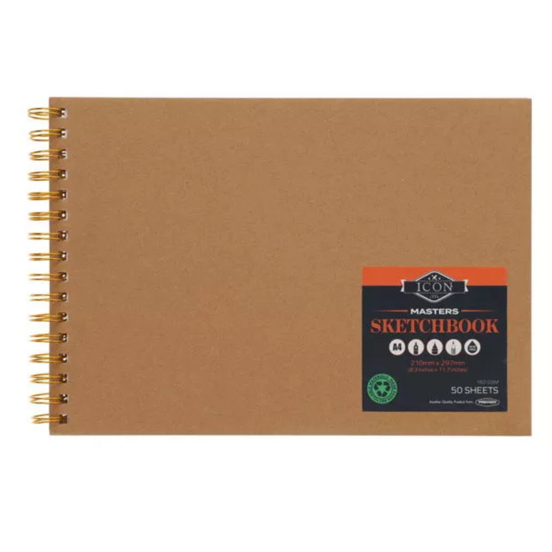 Icon Masters A4 Sketchbook 50 Sheets MULVVEYS.IE nationwide shippinng