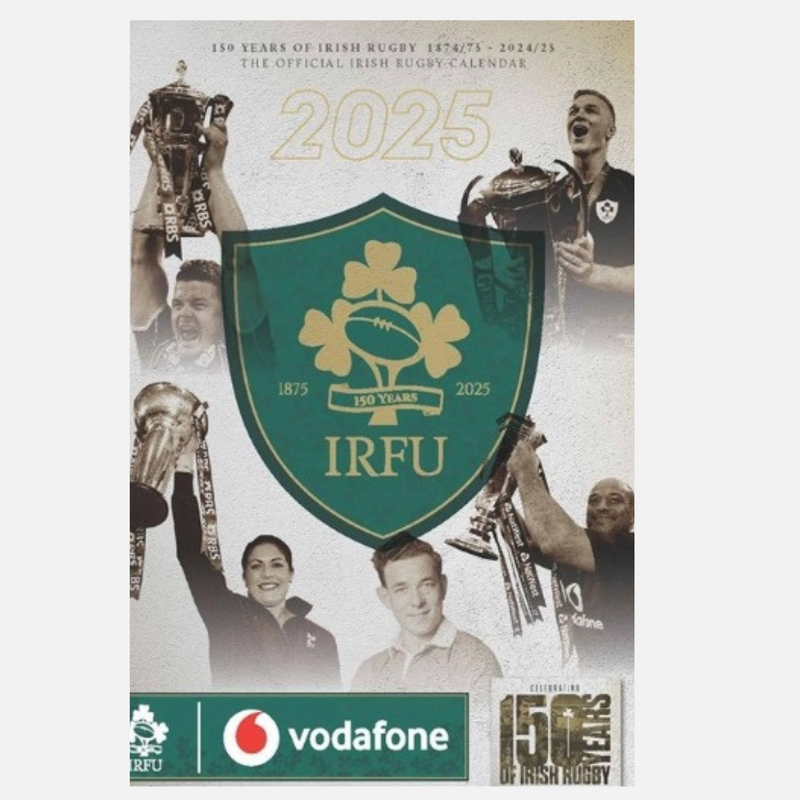 Irish RFU A3 Calendar 2025 mulveys.ie natiolnwide shipping
