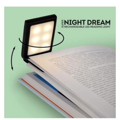 RECHARGEABLE LED READING LIGHT - SUPER NIGHT DREAM mulveys.ie nationwide shipping