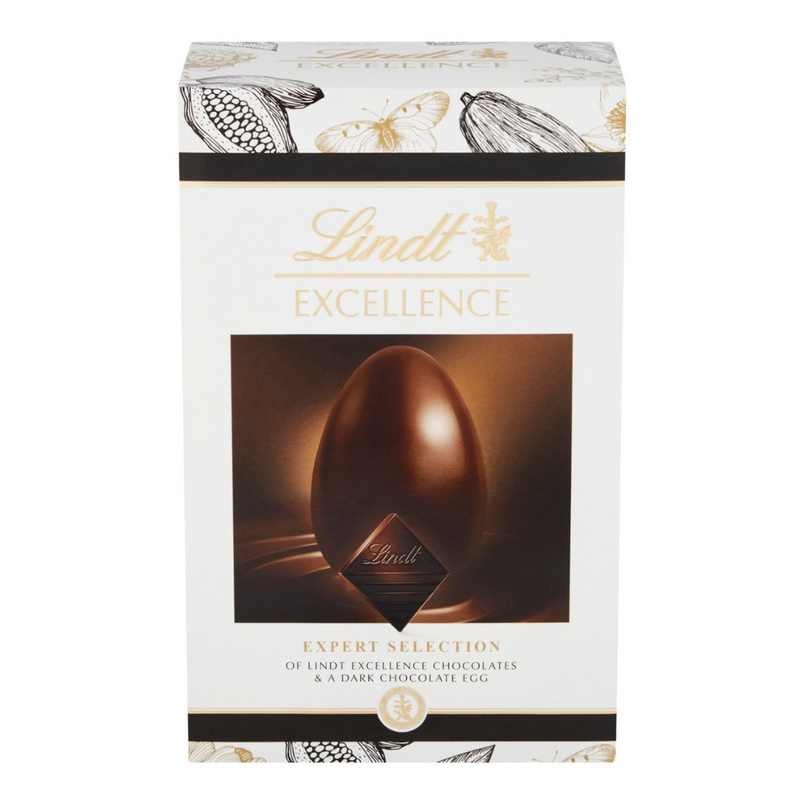 Lindt Excellence Dark Egg with Assorted Mini Chocolates MULVEYS.IE NATIONWIDE SHIPPING