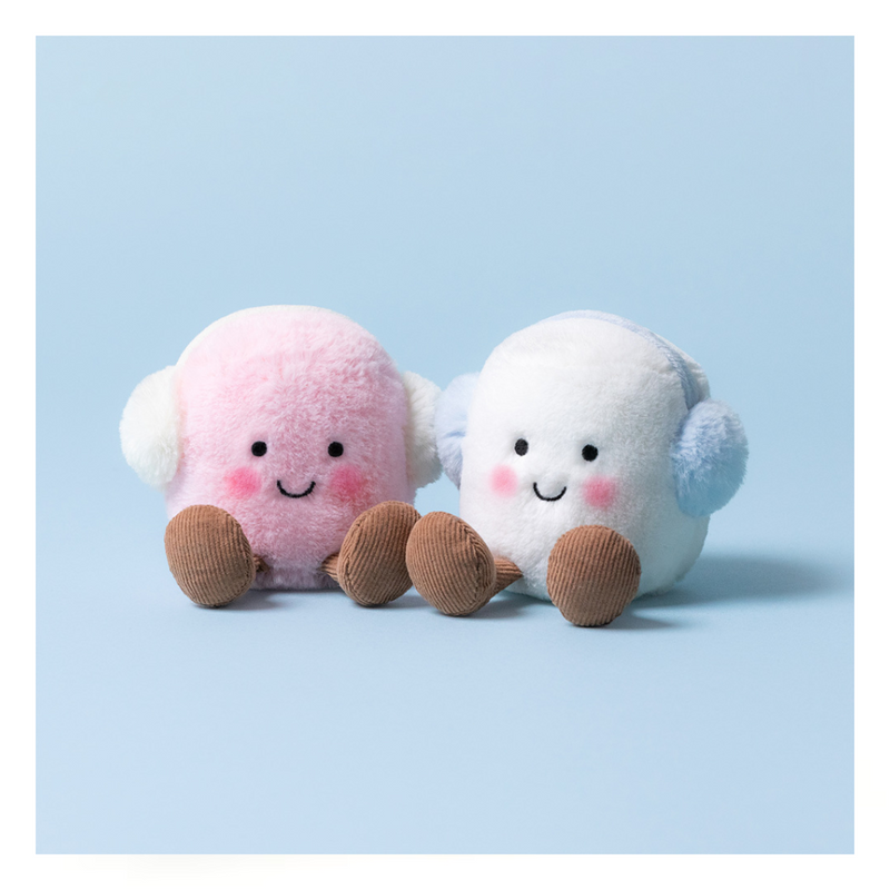 Jellycat Amuseables Toastie Pink and White Marshmallows