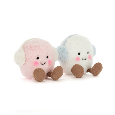 Jellycat Amuseables Toastie Pink and White Marshmallows