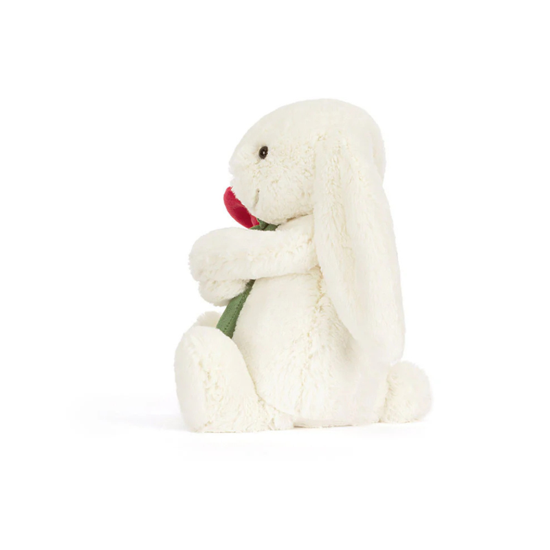 Jellycat Cream Bunny with Rose
