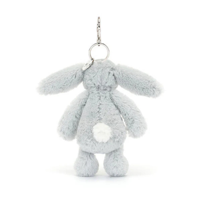 Jellycats Bashful Silver Bunny Bag Charm