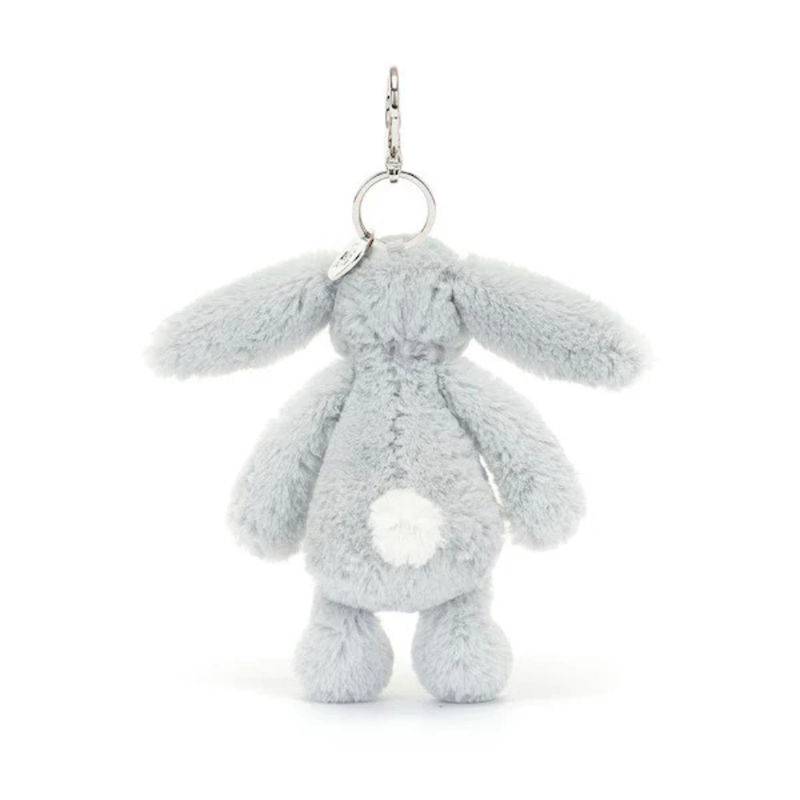 Jellycats Bashful Silver Bunny Bag Charm