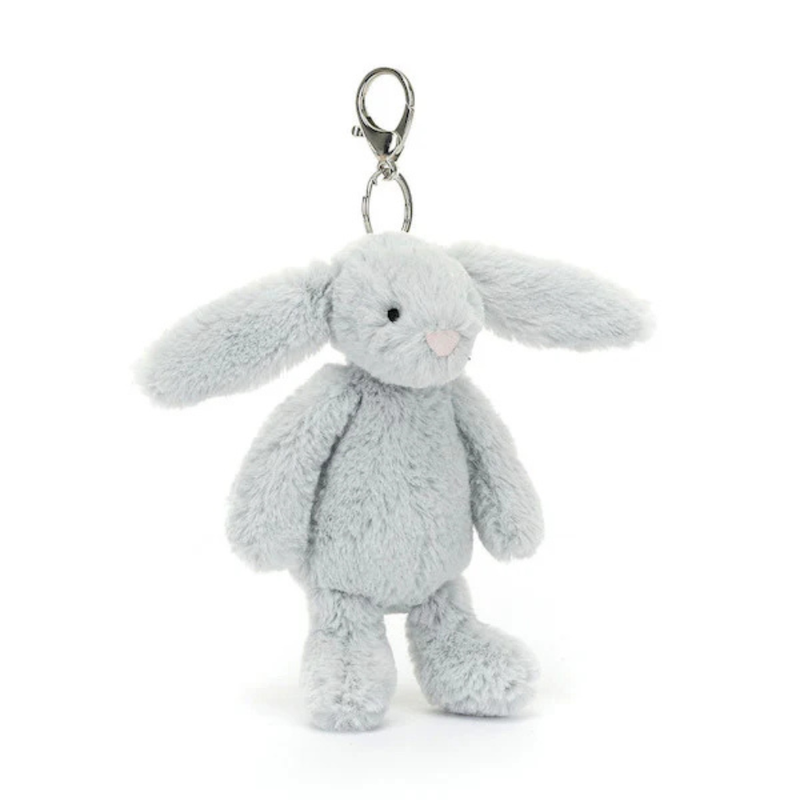 Jellycats Bashful Silver Bunny Bag Charm