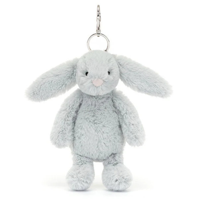 Jellycats Bashful Silver Bunny Bag Charm