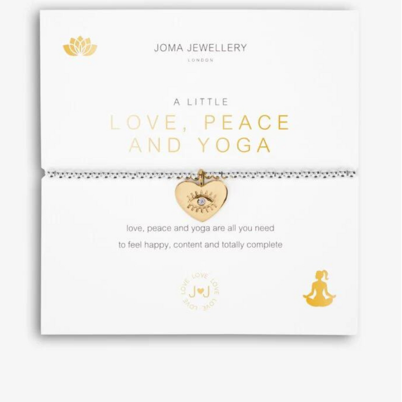 Joma Jewellery Love, Peace and Yoga bracelet  mulveys.nationwide shipping