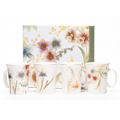Kirkwood The Grange Collection Floral Mug Set of 4  in presentation gift box mulveys.ie nationwide shipping