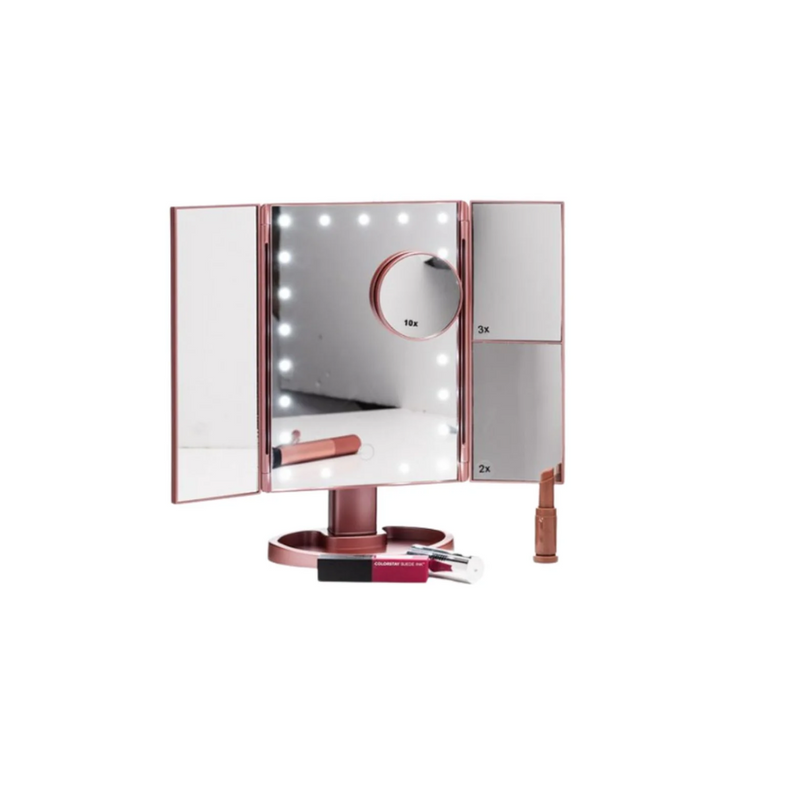 nexus cosmetic desk top mirror rose gold