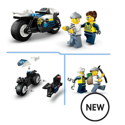 LEGO City Police Motorcycle Chase Toy, Motorbike Set 60455