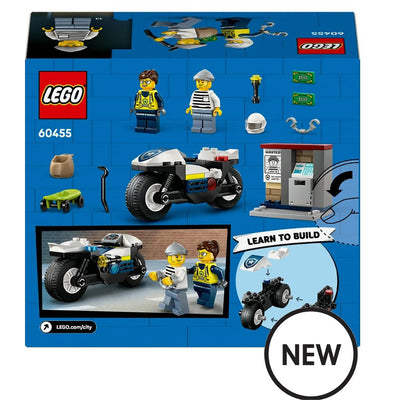 LEGO City Police Motorcycle Chase Toy, Motorbike Set 60455
