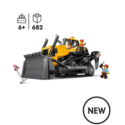 LEGO City Yellow Bulldozer Construction Vehicle Toy 60466