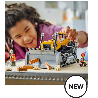 LEGO City Yellow Bulldozer Construction Vehicle Toy 60466