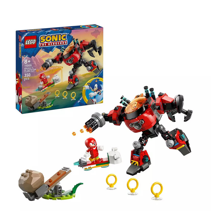 LEGO Sonic Knuckles vs. Dr. Eggman Egg Crusher Mech 77005