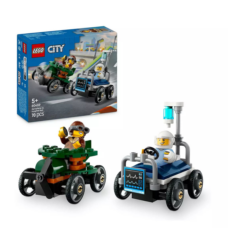 LEGO City Aeroplane vs. Hospital Bed Race Car Pack 60459 mulveys.ie nationwide shipping