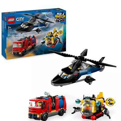 LEGO City Helicopter, Fire Engine & Submarine Remix 60462 mulveysie nationwide shipping