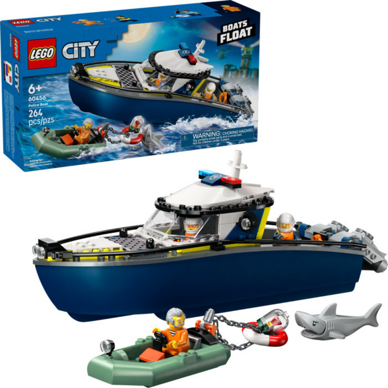 LEGO City Police Boat Chase Toy with a Speedboat 60456 mulveys.ie natiowide shipping