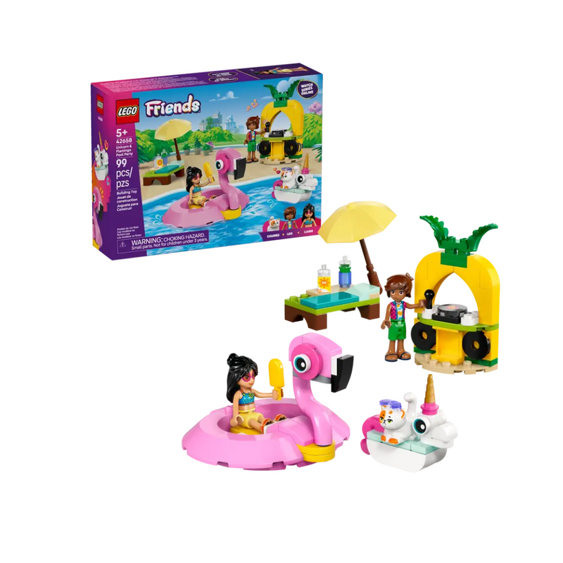 LEGO FRIENDS 42658 UNICORN & FLAMINGO POOL PARTY. MULVEYS.IE
