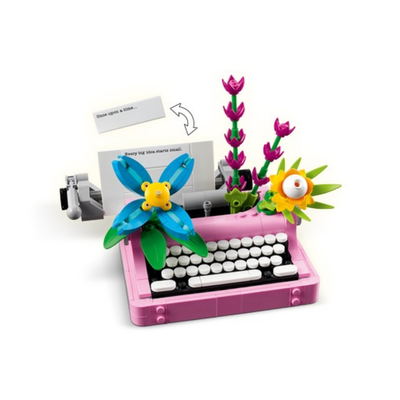 31169 Typewriter with Flowers