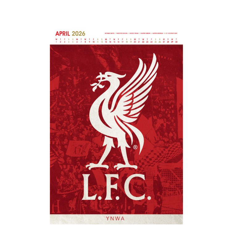2026 CALENDAR LIVERPOOL FC MONTH TO VIEW A3 WALL CALENDAR