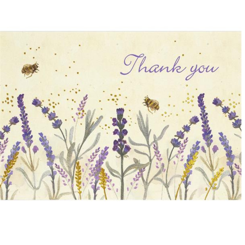 Lavender & Honey Thank You Note Cards mulveys.ie nationwide shipping
