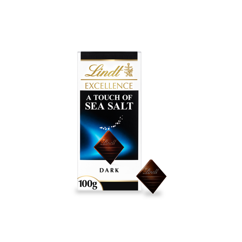 Lindt EXCELLENCE Dark Sea Salt Bar 100g Mulveys.ie