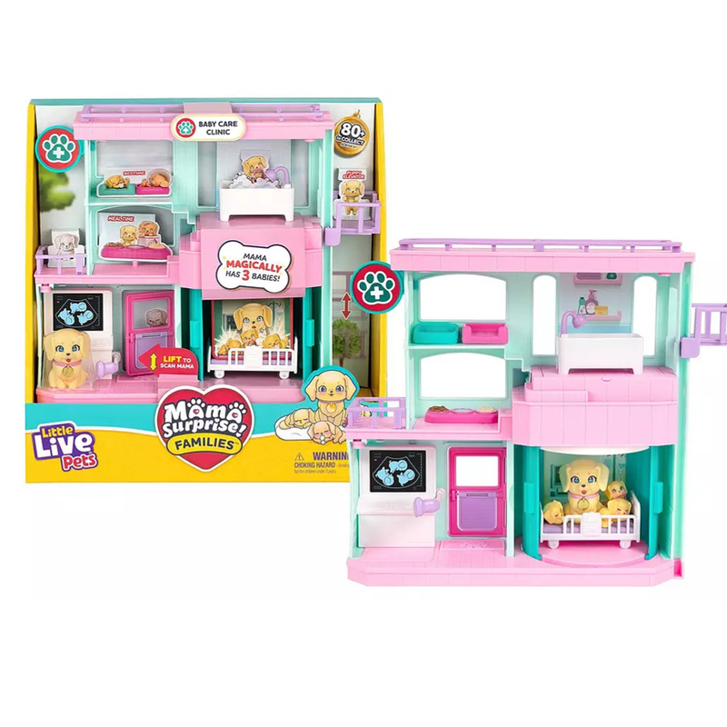Little Live Pets Mama Surprise Families Baby Clinic Playset,