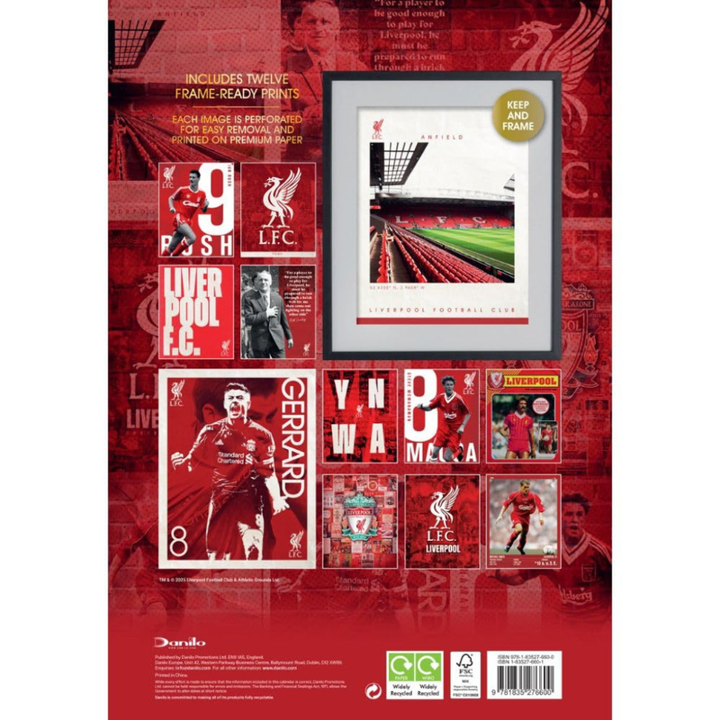 Liverpool FC 2026 Deluxe Calendar