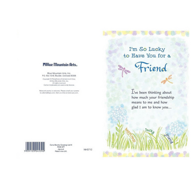 Lucky To Have You For A Friend..Sentimental Verses Keepsake Greeting Card