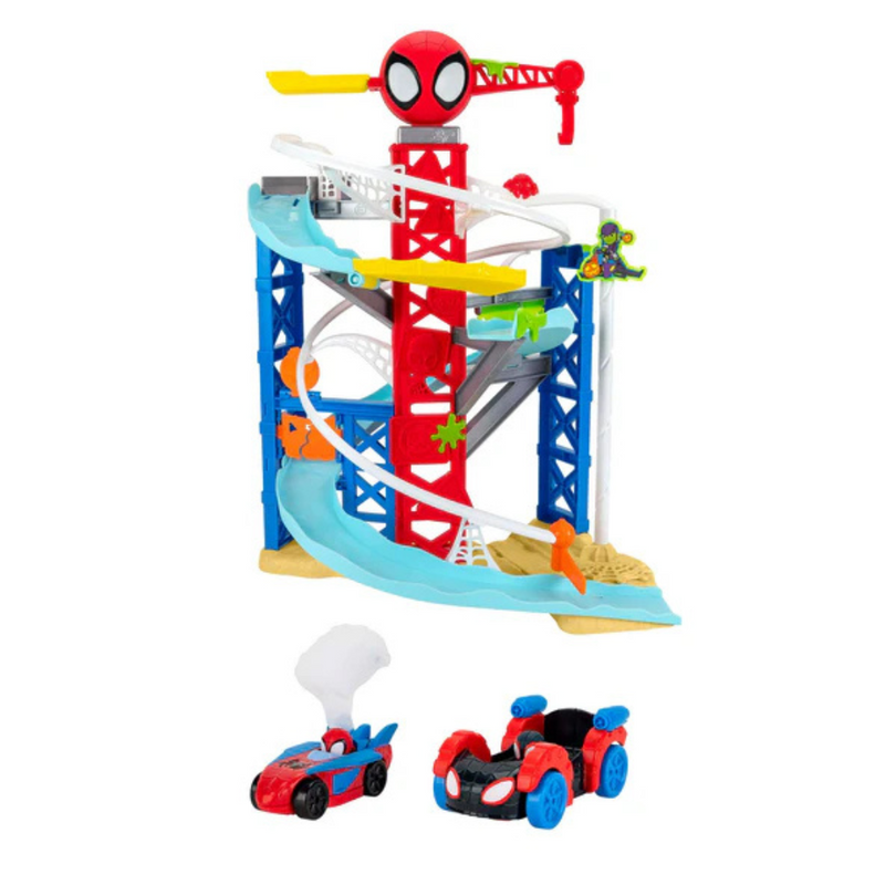 MARVEL Spidey and His Amazing Friends Construction Zone Chaos Track Set