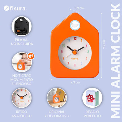 MINI CUCKOO CLOCK ORANGE. MULVEYS.IE