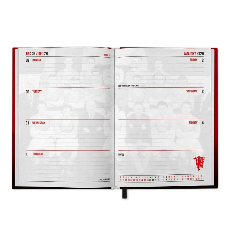Manchester United FC Calendar & Diary Musical Gift Box 2026