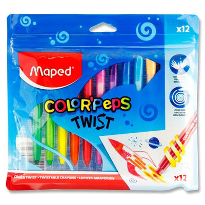Maped Color'peps Twist Pkt.12 Twistable Crayons Mulveys.ie