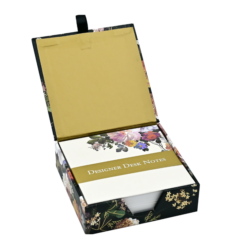 Midnight Floral Desk Notes