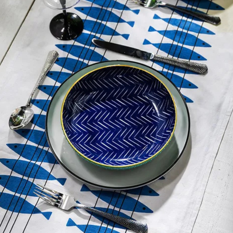 Mikasa Indigo Chevron 21cm Coupe Bowl