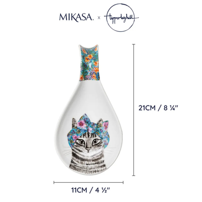 Mikasa Tipperleyhill Porcelain Spoon Rest, 21x11cm, Labelled